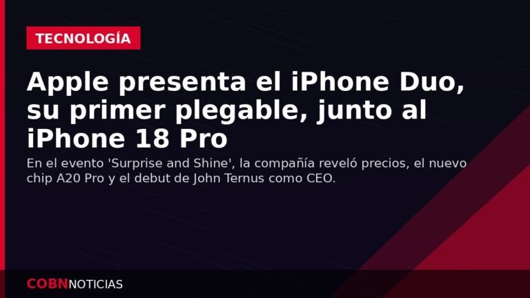 Apple presenta el iPhone Duo, su primer plegable, junto al iPhone 18 Pro